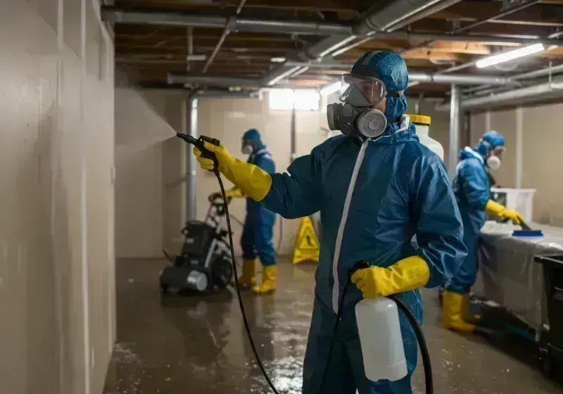 Basement Sanitization and Antimicrobial Treatment process in Fayetteville, TN